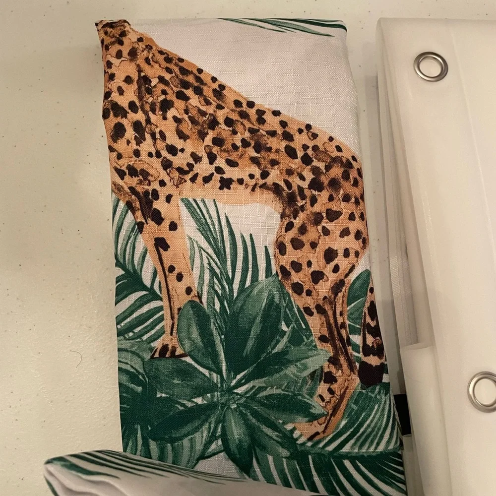 Leopard Shower Curtain set